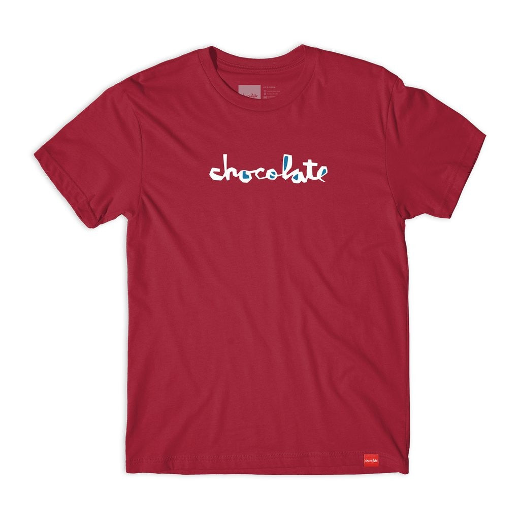 Camiseta Chocolate Skateboards Filler Chunk - Vermelho / Branco / Verde