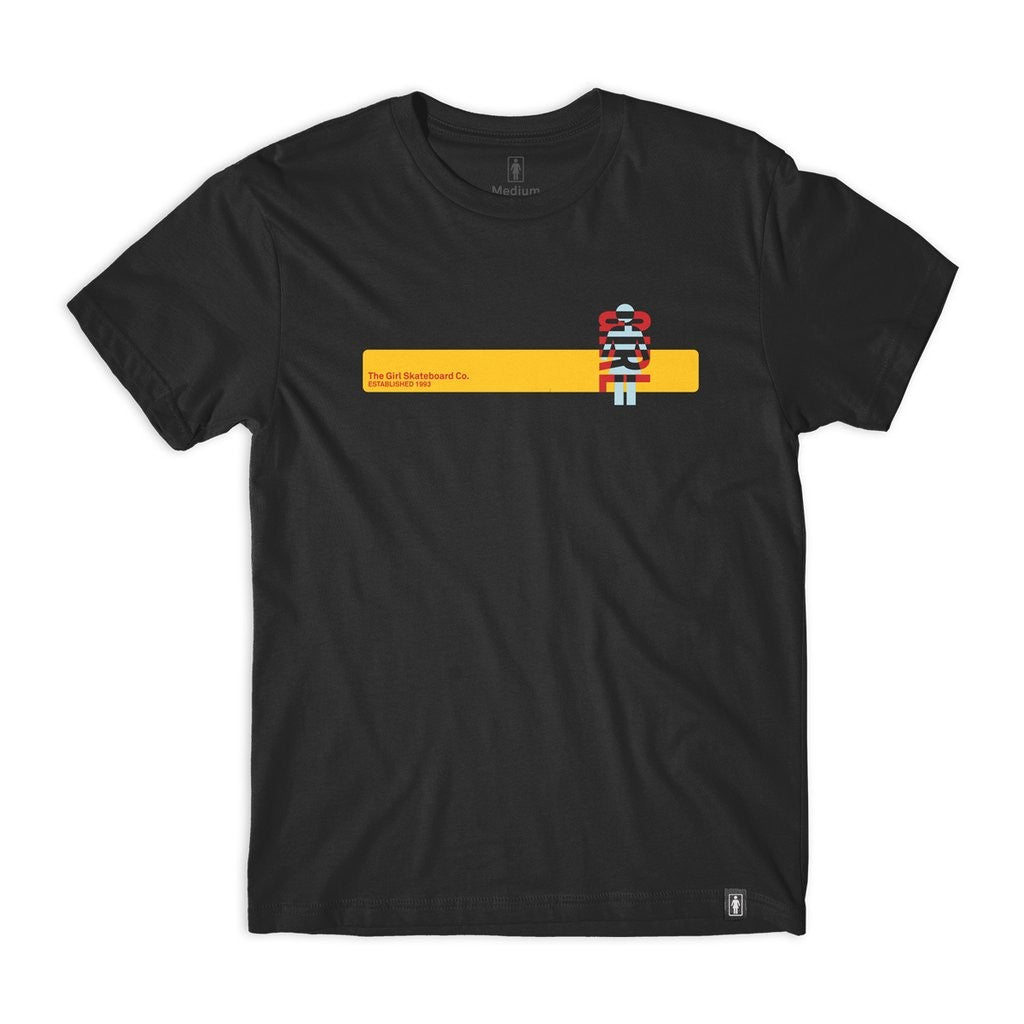Camiseta Girl Skateboards Knockout - Preta