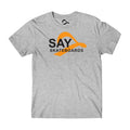 Camiseta Say Skateboards Center Traditional Changed - Cinza / Laranja / Preto