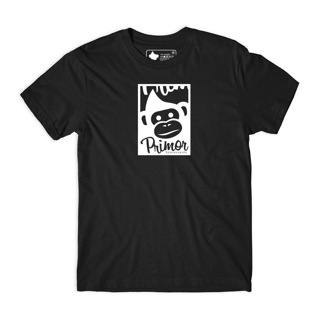 Camiseta Primor Skateboards Cut Rectangle - Preto / Branco