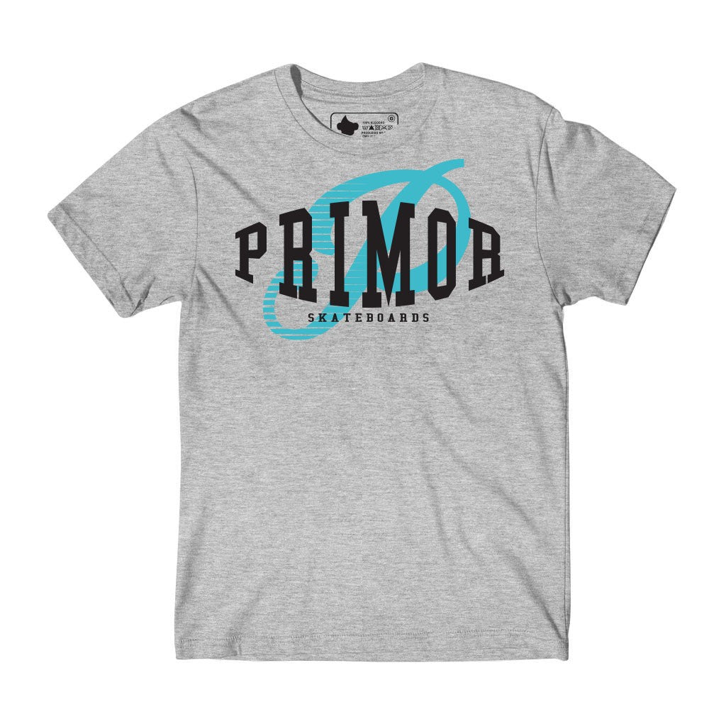 Camiseta Primor Skateboards Bulge - Cinza / Preto / Azul