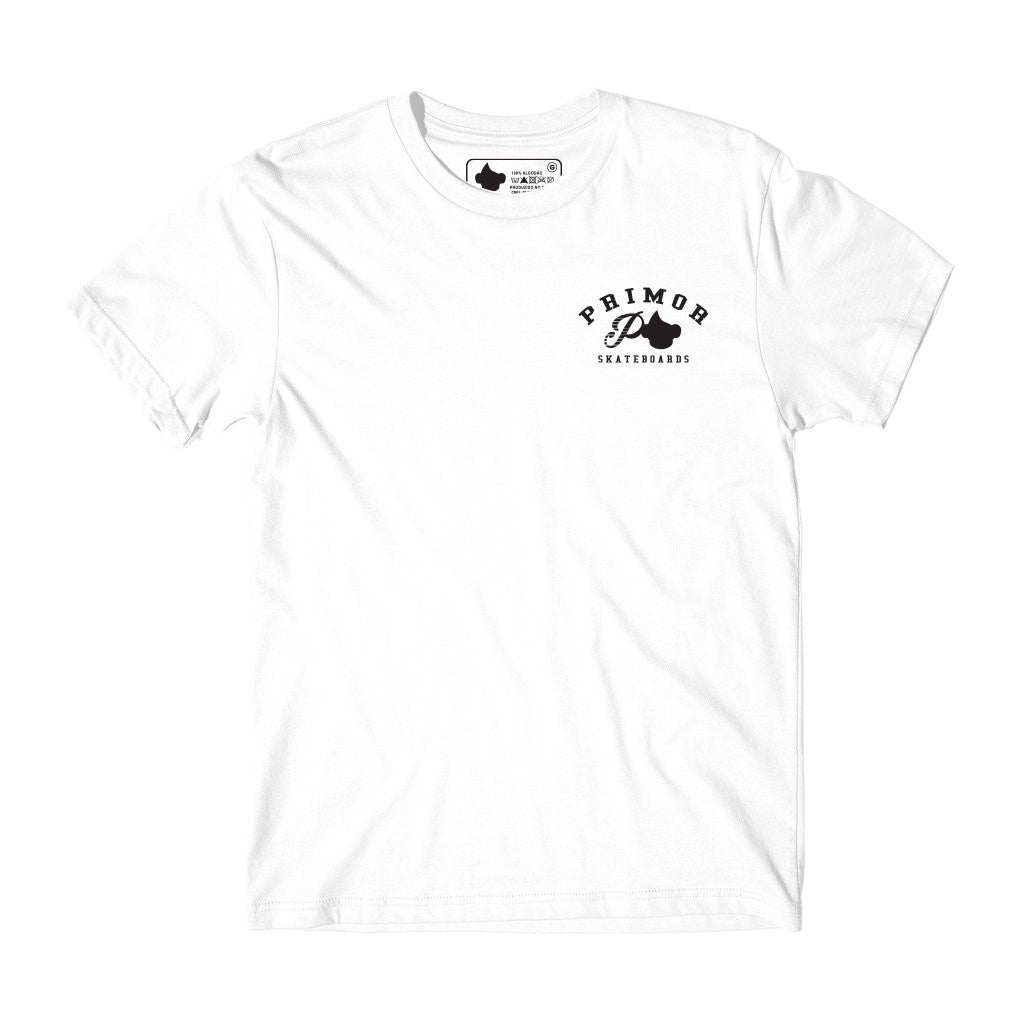 Camiseta Primor Skateboards P Head - Branco / Preto