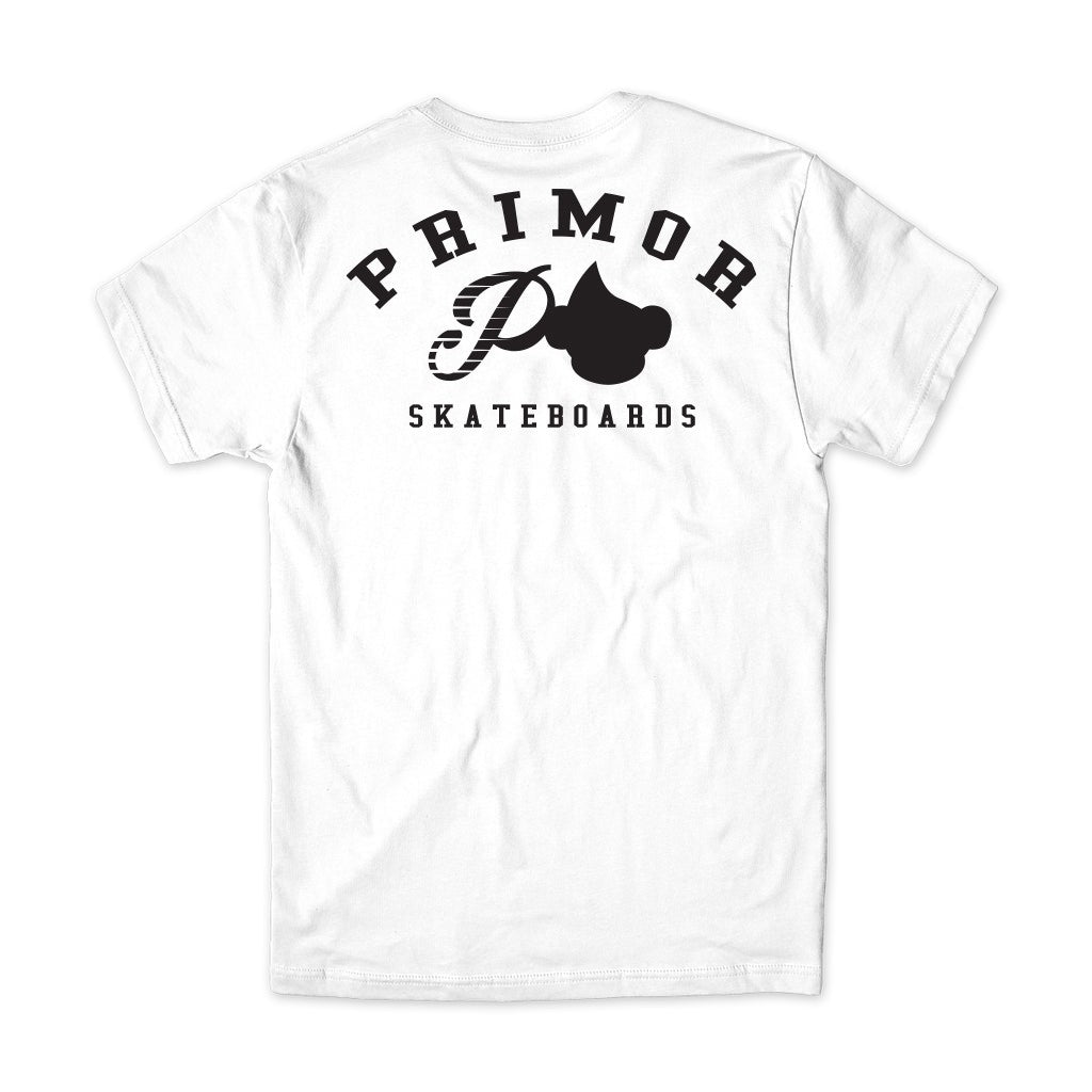 Camiseta Primor Skateboards P Head - Branco / Preto
