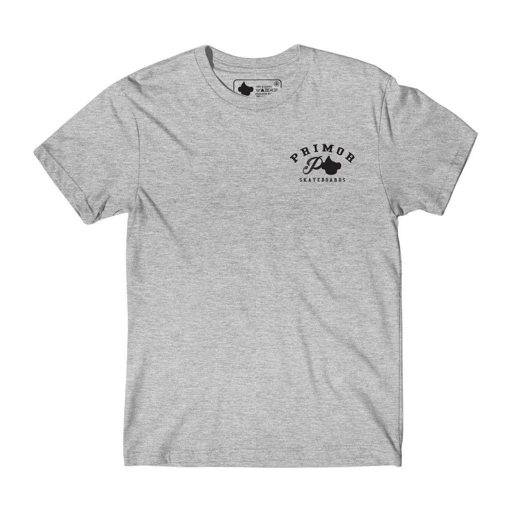 Camiseta Primor Skateboards P Head - Cinza / Preto