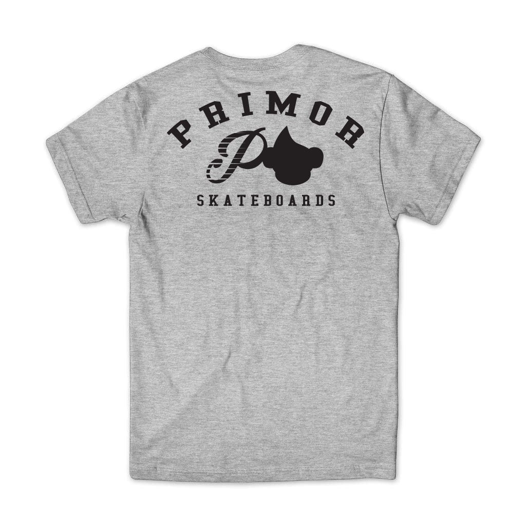 Camiseta Primor Skateboards P Head - Cinza / Preto