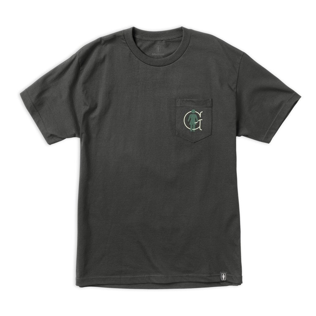 Camiseta Girl Skateboards Liner OG Pocket - Chumbo