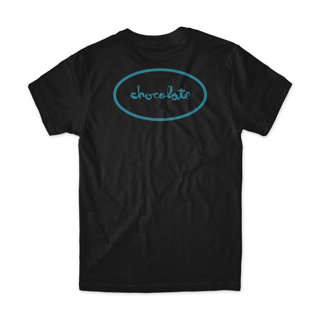 Camiseta Chocolate Skateboards Oval - Preto