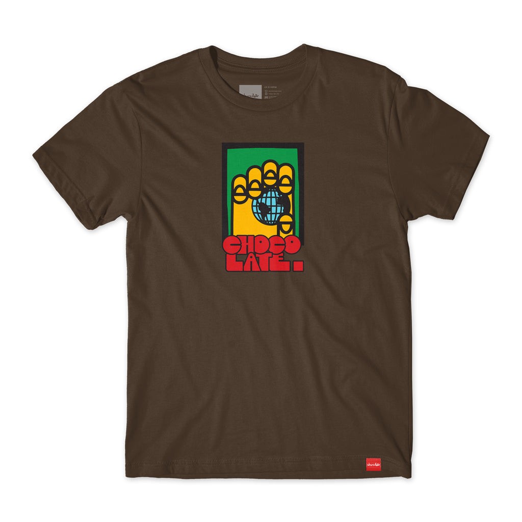 Camiseta Chocolate Skateboards Worldwide - Marrom