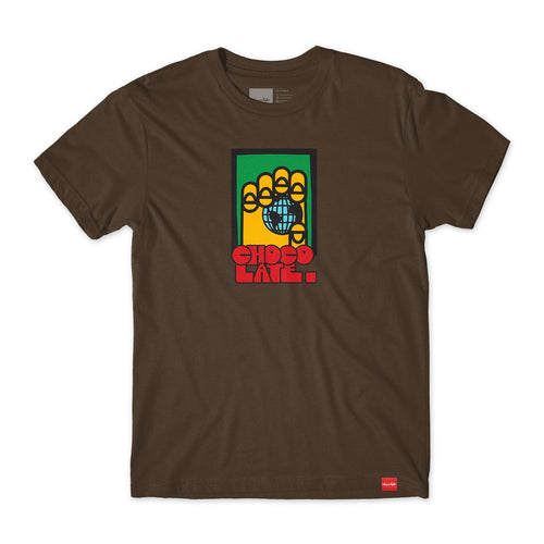 Camiseta Chocolate Skateboards Worldwide - Marrom