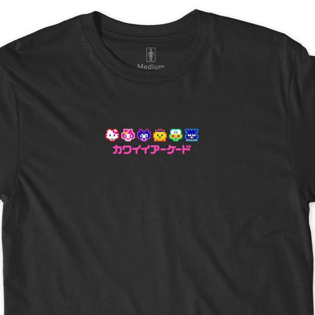 Camiseta Girl Skateboards Kawaii Arcade - Preta
