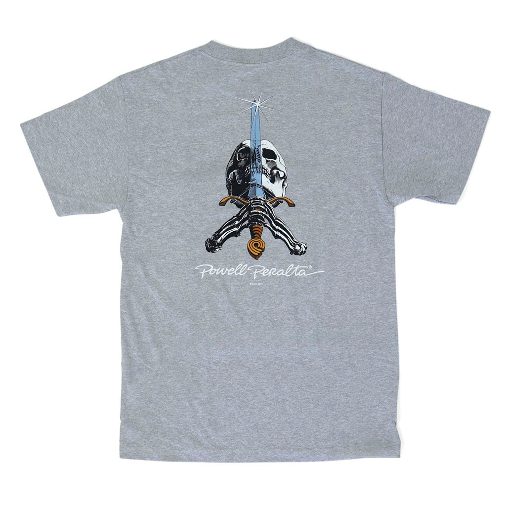 Camiseta Powell Peralta Skull e Sword - Cinza