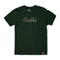 Camiseta Chocolate Skateboards Script - Verde / Bege
