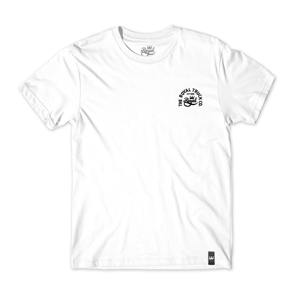 Camiseta Royal Trucks Tombstone - Branco / Preto