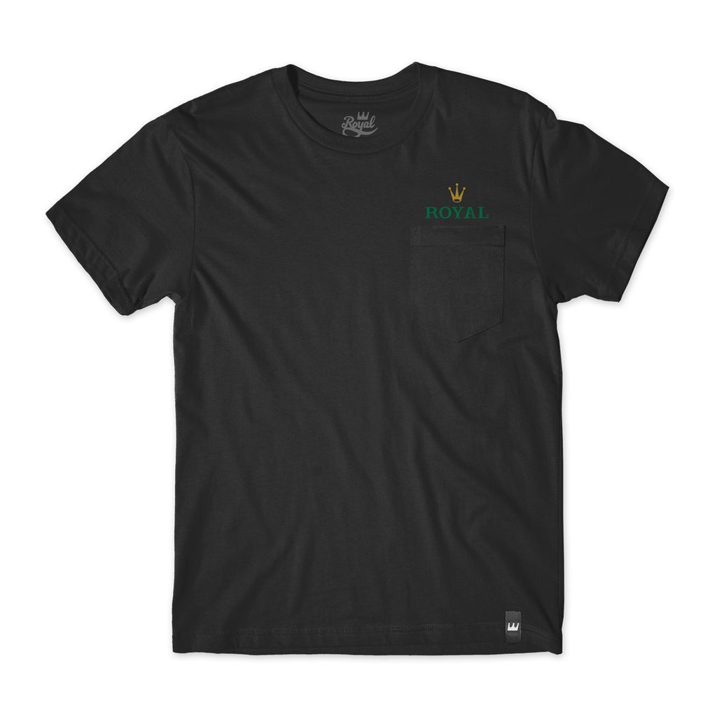 Camiseta Royal Trucks Rollie Pocket - Preta