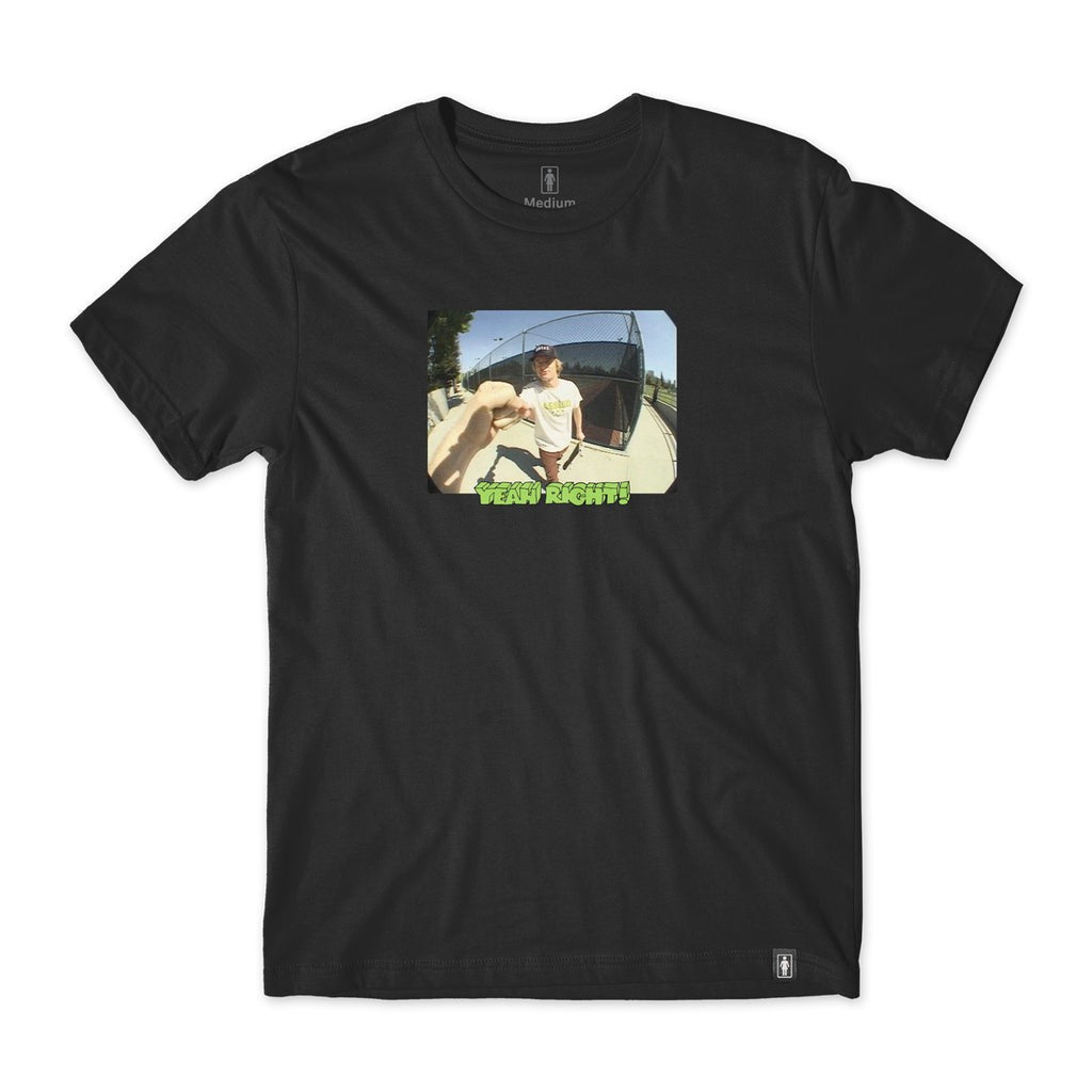 Camiseta Girl Skateboards Yeah Right Owen Photo - Preta