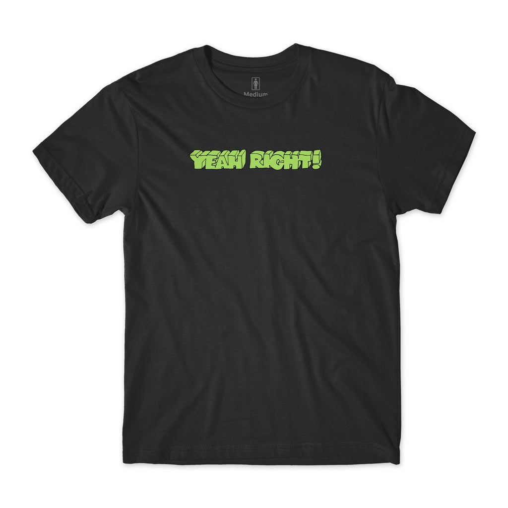 Camiseta Girl Skateboards Yeah Right - Preta / Verde