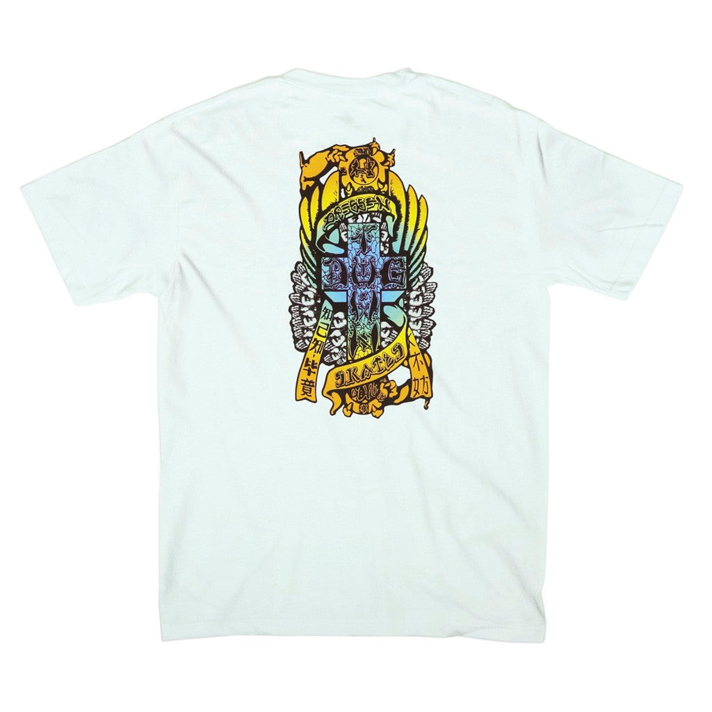 Camiseta Dogtown Eric Dressen Hands 80s Fade - Branca