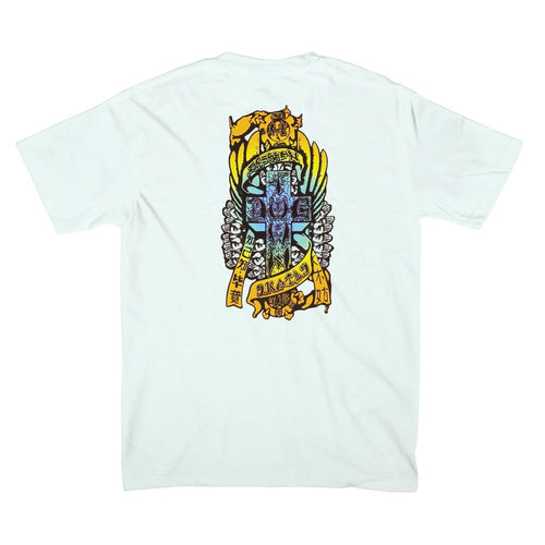 Camiseta Dogtown Eric Dressen Hands 80s Fade - Branca