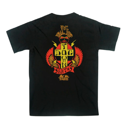 Camiseta Dogtown PC Tail Tap OG 70s - Preta