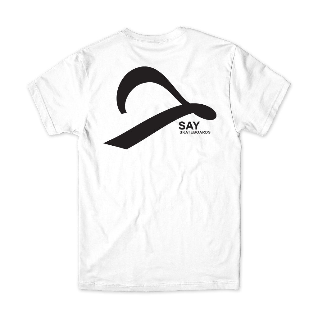 Camiseta Say Skateboards Traditional Changed - Branca / Laranja / Preto