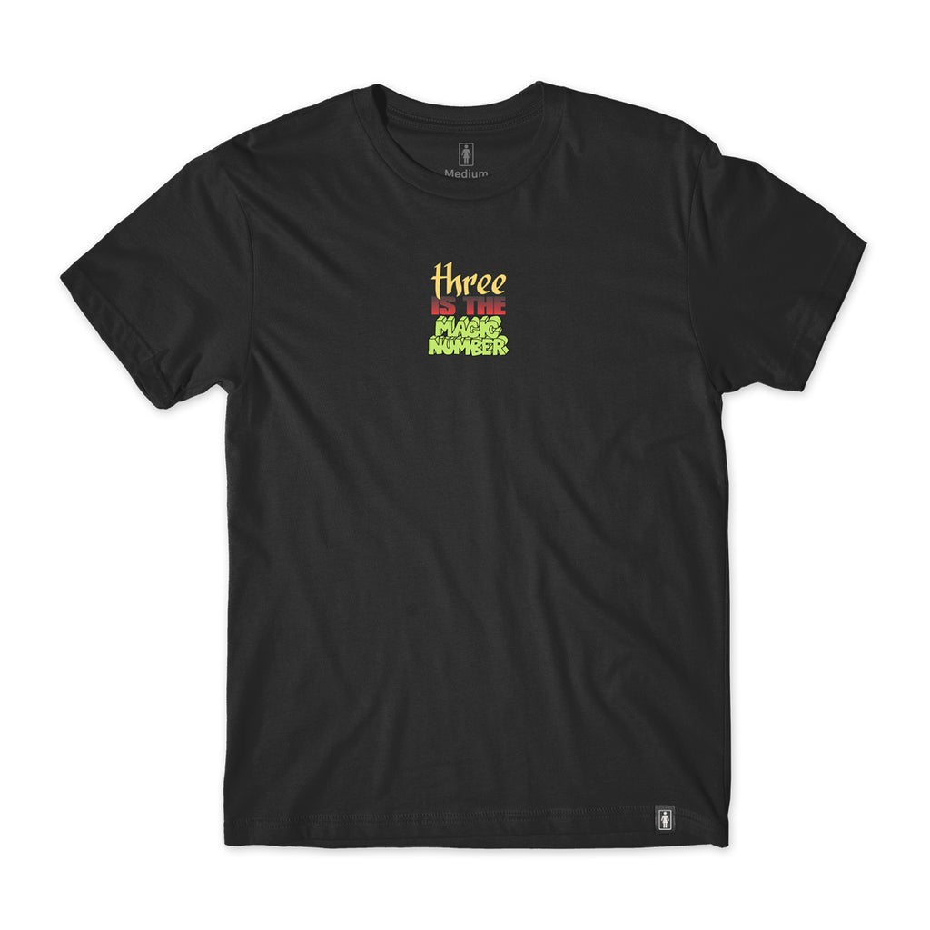 Camiseta Girl Skateboards Magic Number - Preto