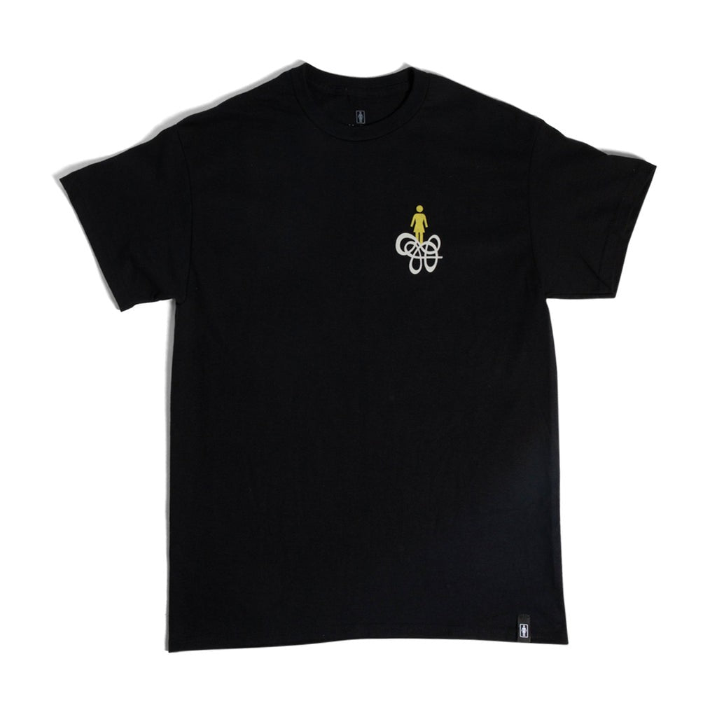 Camiseta Girl Skateboards Swirl OG - Preto