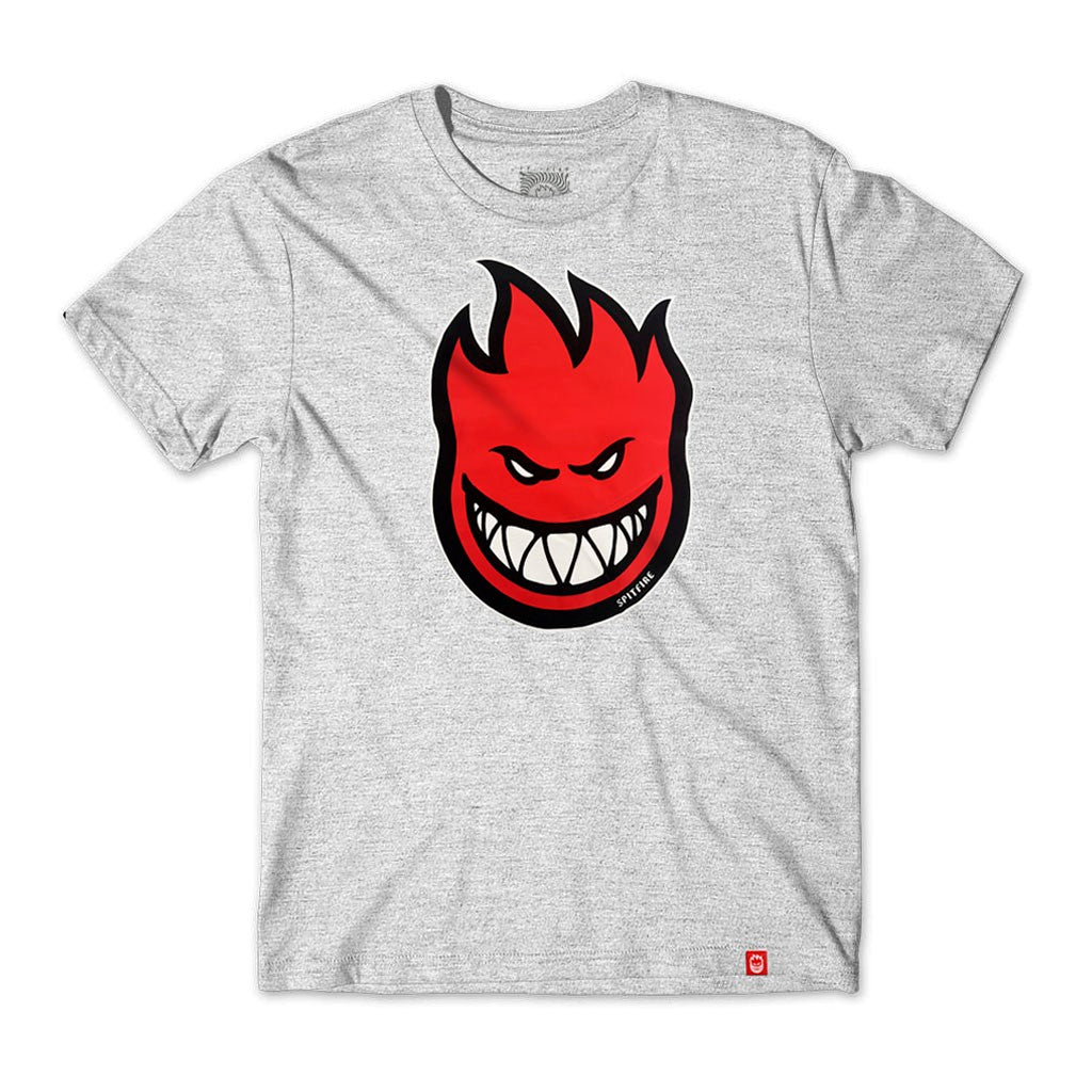 Camiseta Spitfire Wheels Bighead Fill - Cinza / Vermelho / Preto