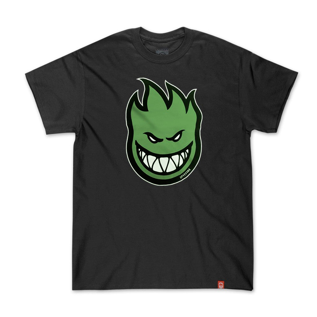 Camiseta Spitfire Wheels Bighead Fill - Preto / Verde