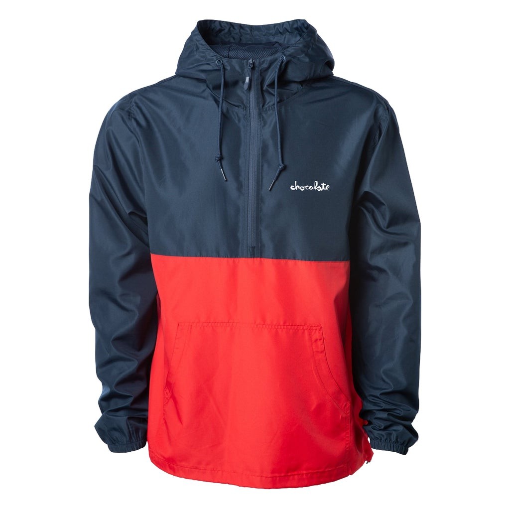 Quebra Vento Chocolate Skateboards Two-tone Anorak - Marinho / Vermelho