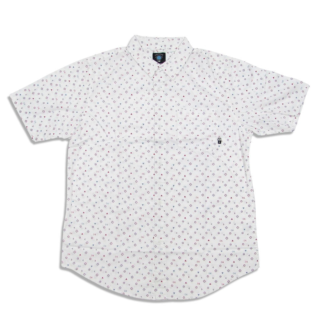 Camisa manga curta Fourstar Clothing Geo-com SS - White