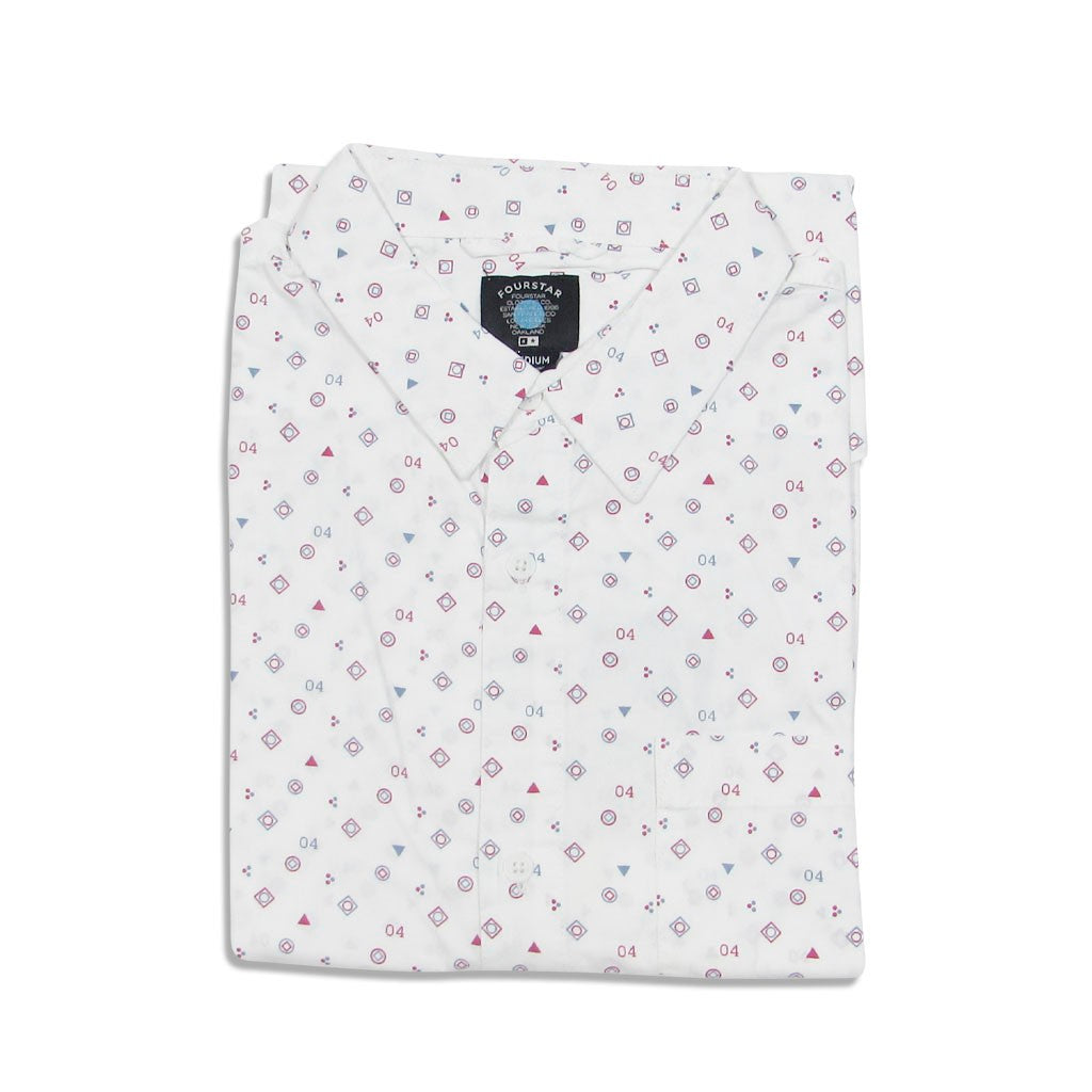 Camisa manga curta Fourstar Clothing Geo-com SS - White