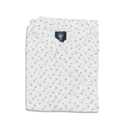 Camisa manga curta Fourstar Clothing Geo-com SS - White