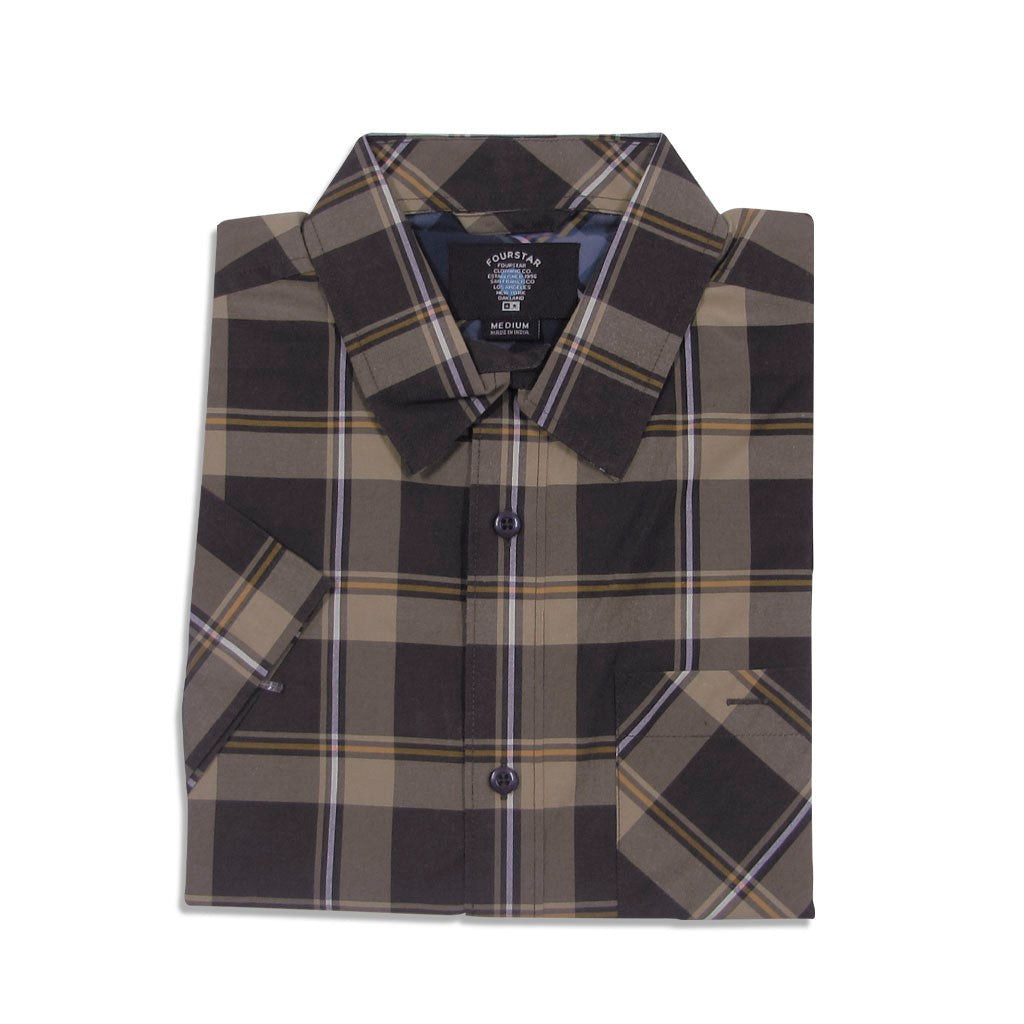 Camisa manga curta Fourstar Clothing Morton SS - Cocoa