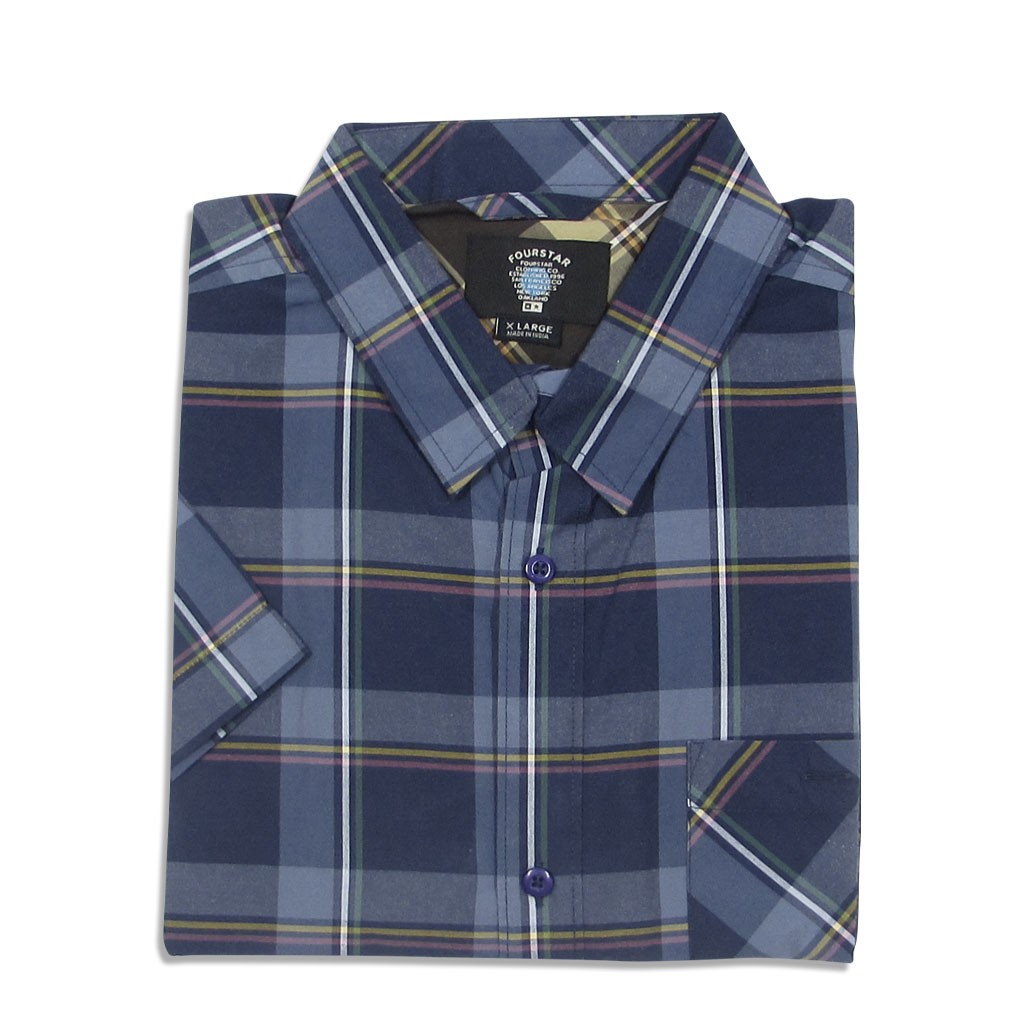 Camisa manga curta Fourstar Clothing Morton SS - Navy