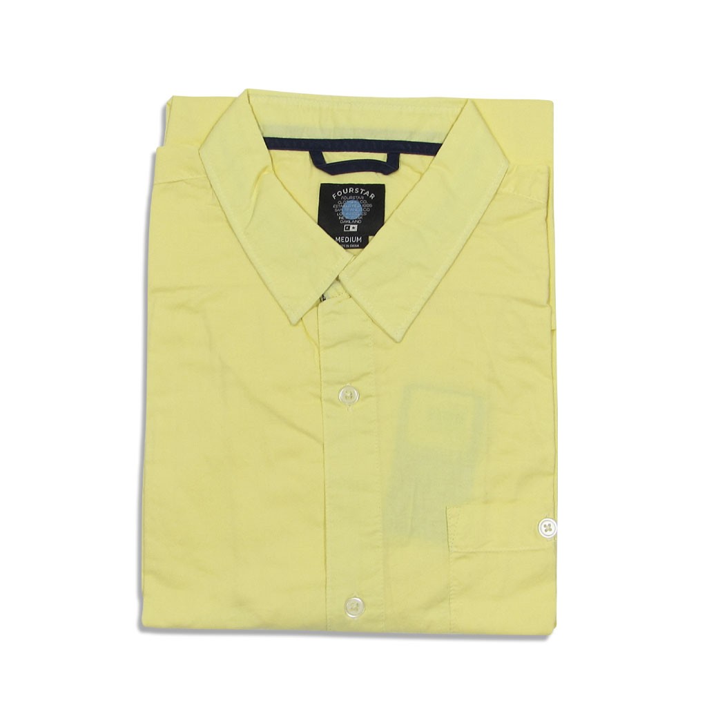 Camisa manga curta Fourstar Clothing Overdye SS - Washed Yellow