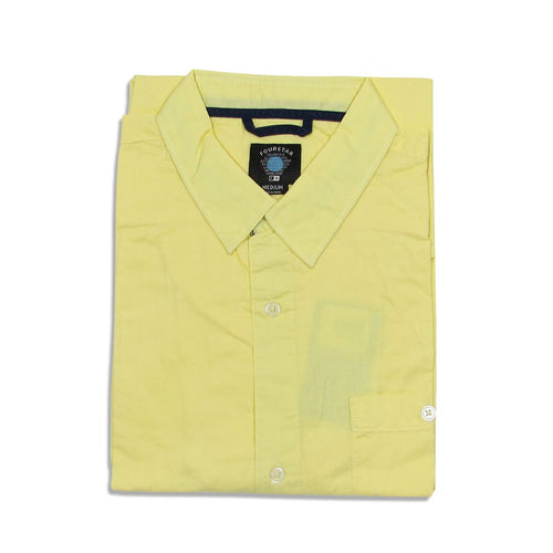 Camisa manga curta Fourstar Clothing Overdye SS - Washed Yellow