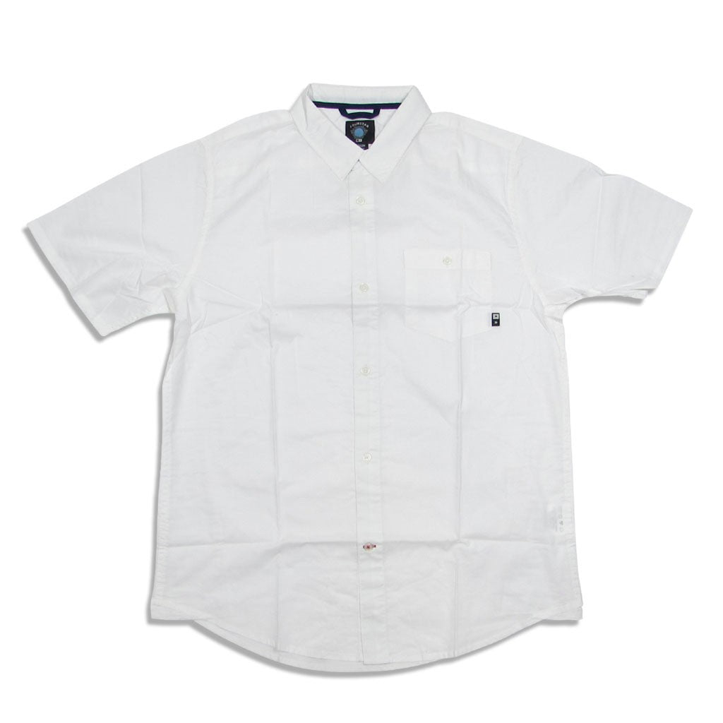 Camisa manga curta Fourstar Clothing Overdye SS - White