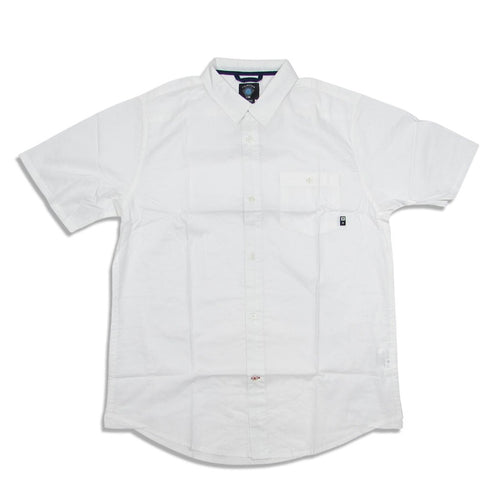 Camisa manga curta Fourstar Clothing Overdye SS - White