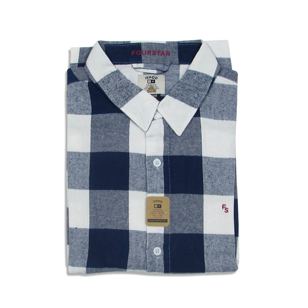 Camisa manga curta Fourstar Clothing Ishod Buffalo SS - Navy