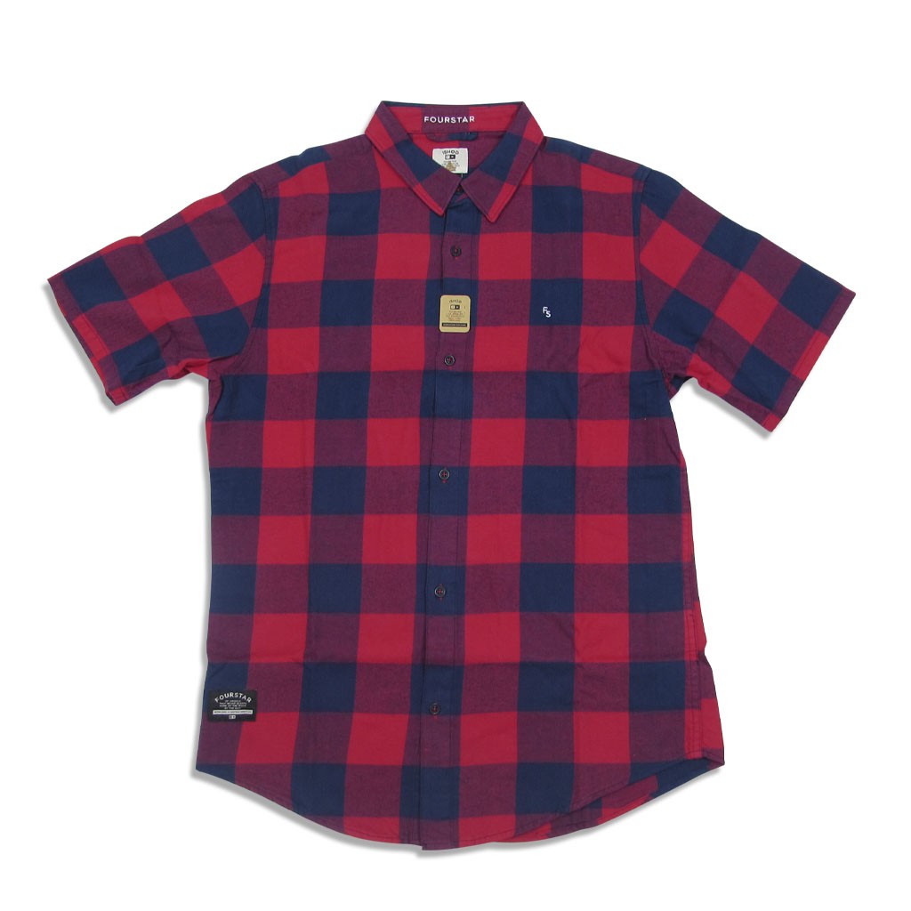 Camisa manga curta Fourstar Clothing Ishod Buffalo SS - Cardinal