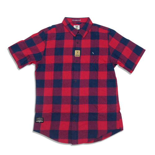 Camisa manga curta Fourstar Clothing Ishod Buffalo SS - Cardinal