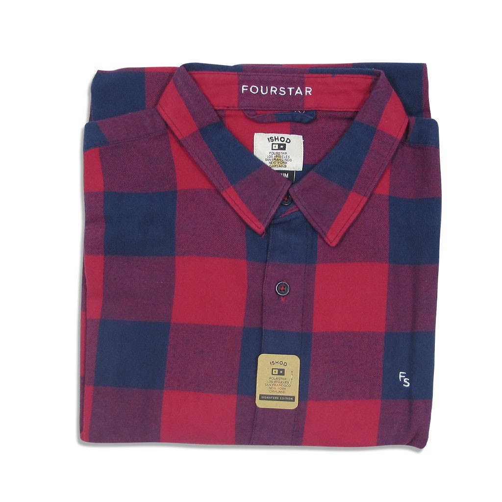 Camisa manga curta Fourstar Clothing Ishod Buffalo SS - Cardinal
