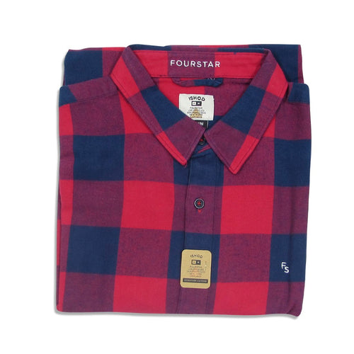 Camisa manga curta Fourstar Clothing Ishod Buffalo SS - Cardinal