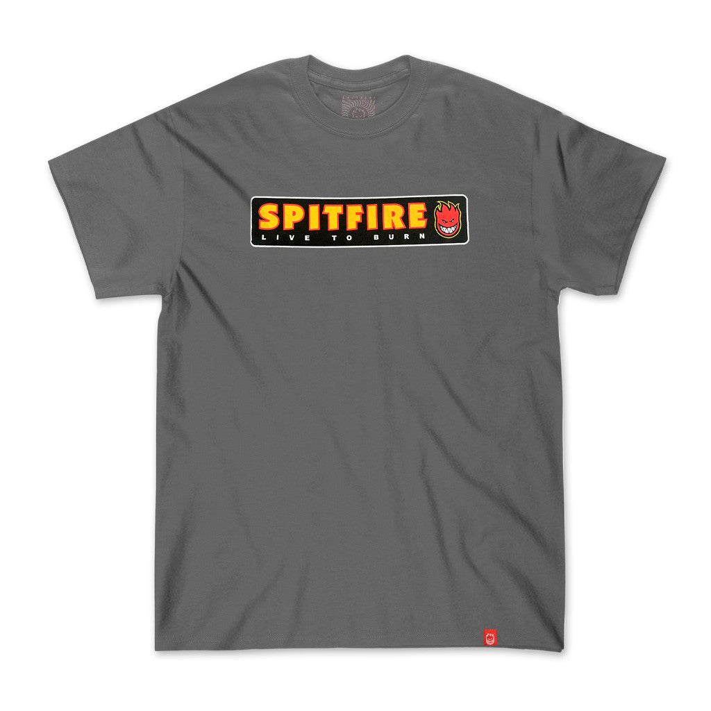 Camiseta Spitfire Wheels Spitfire LTB - Chumbo / Preto / Amarelo