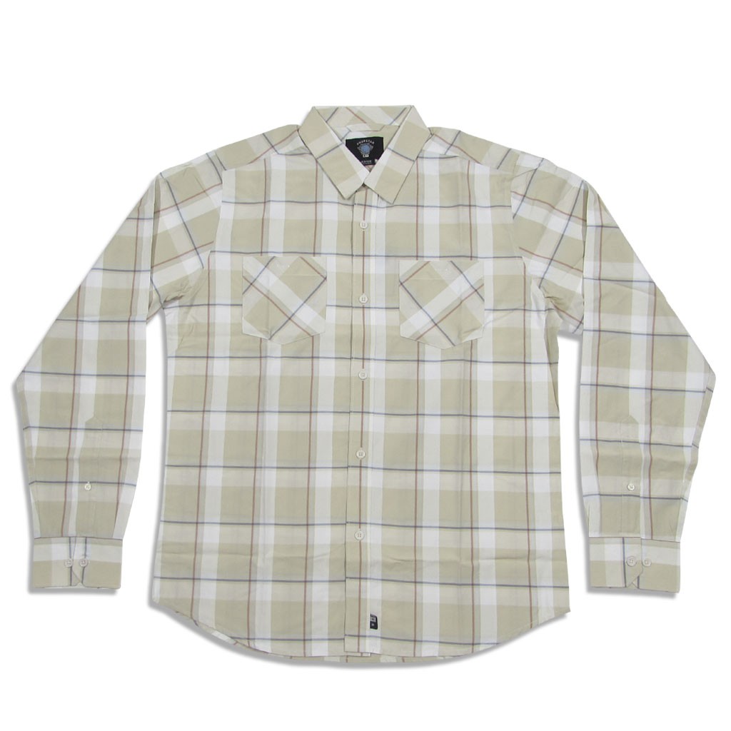 Camisa manga longa Fourstar Clothing Thurston LS - Light Khaki
