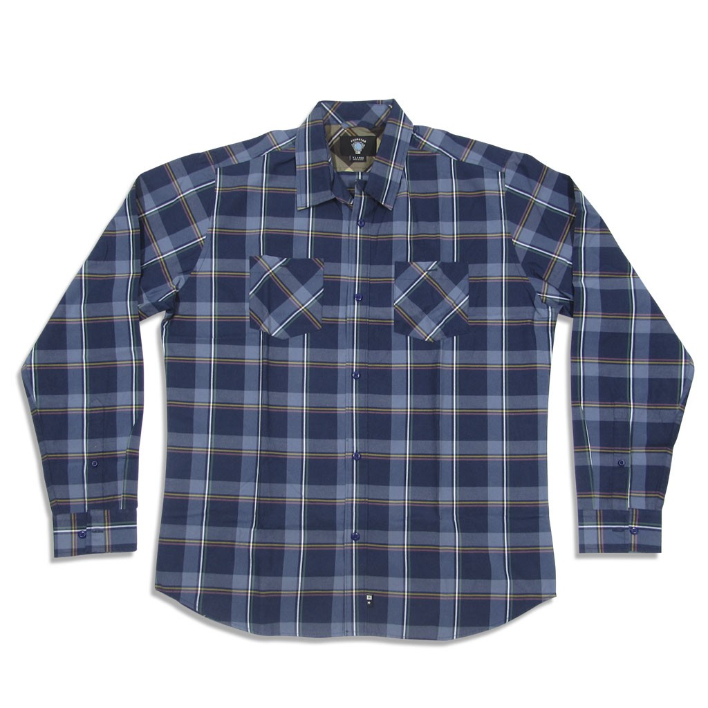 Camisa manga longa Fourstar Clothing Thurston LS - Navy