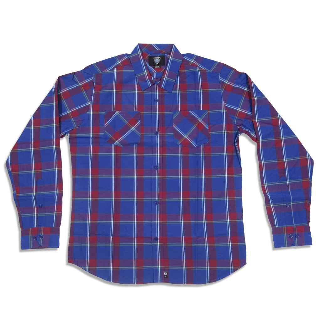 Camisa manga longa Fourstar Clothing Thurston LS - Royal