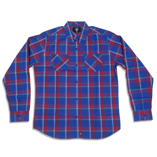 Camisa manga longa Fourstar Clothing Thurston LS - Royal