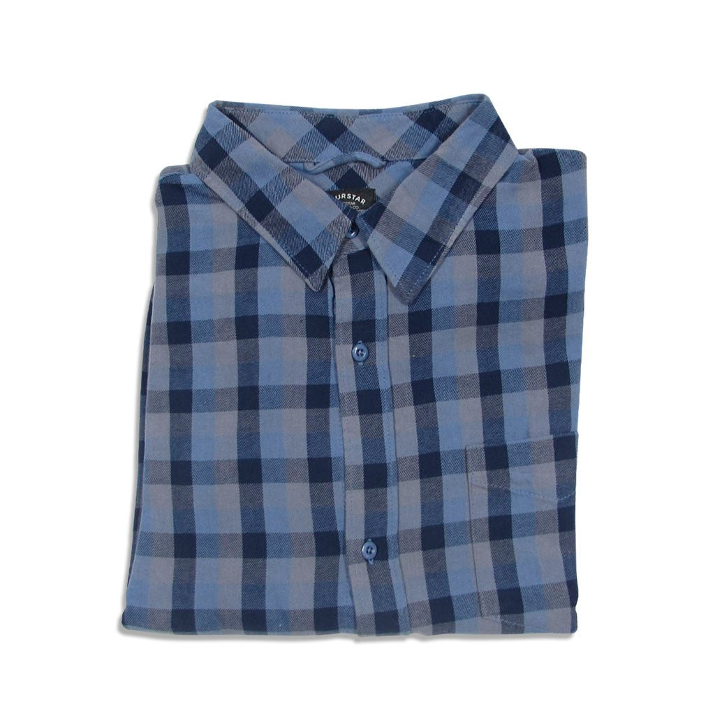 Camisa manga longa Fourstar Clothing Heydt LS - Navy