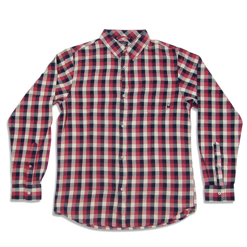 Camisa manga longa Fourstar Clothing Heydt LS - Washed Red